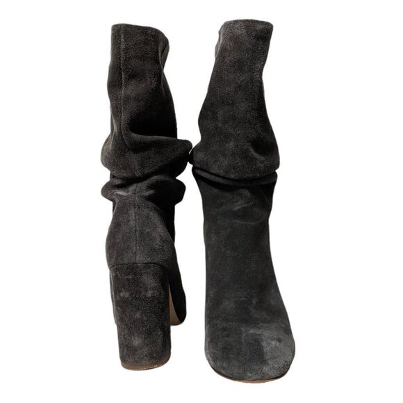 SPLENDID Phyllis Gray Suede Leather Mid-Calf High Heel Boots 7.5 - Picture 3 of 11